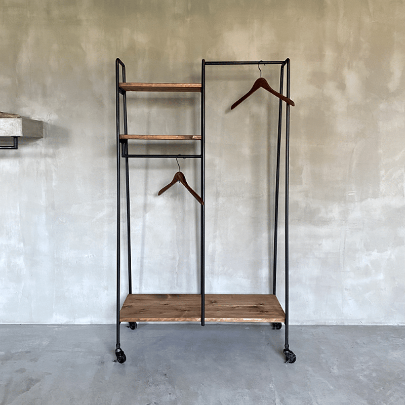 アイアン家具　ハンガーラック小物置き 数量限定 SNNK-NS ハンガーラック アイアン インダストリアル 古材