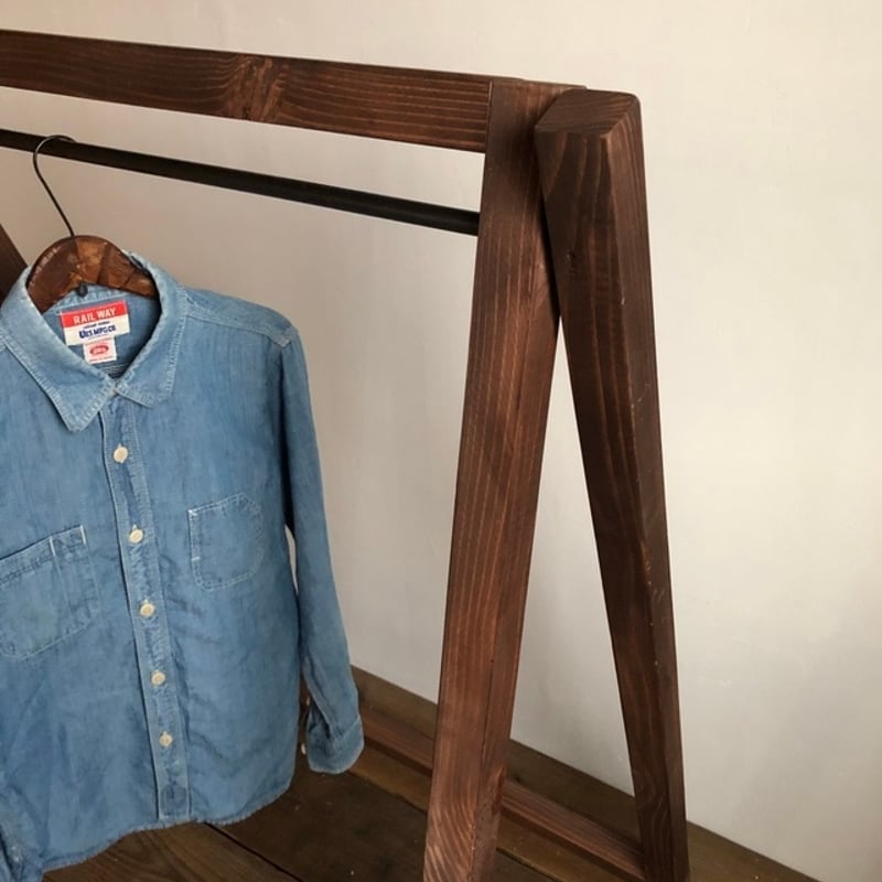 珍品 古い木製ハンガー ディスプレイスタンド 折り畳み 什器 /K245 珍品 古い木製ハンガー ディスプレイスタンド 折り畳み 什器 /K245