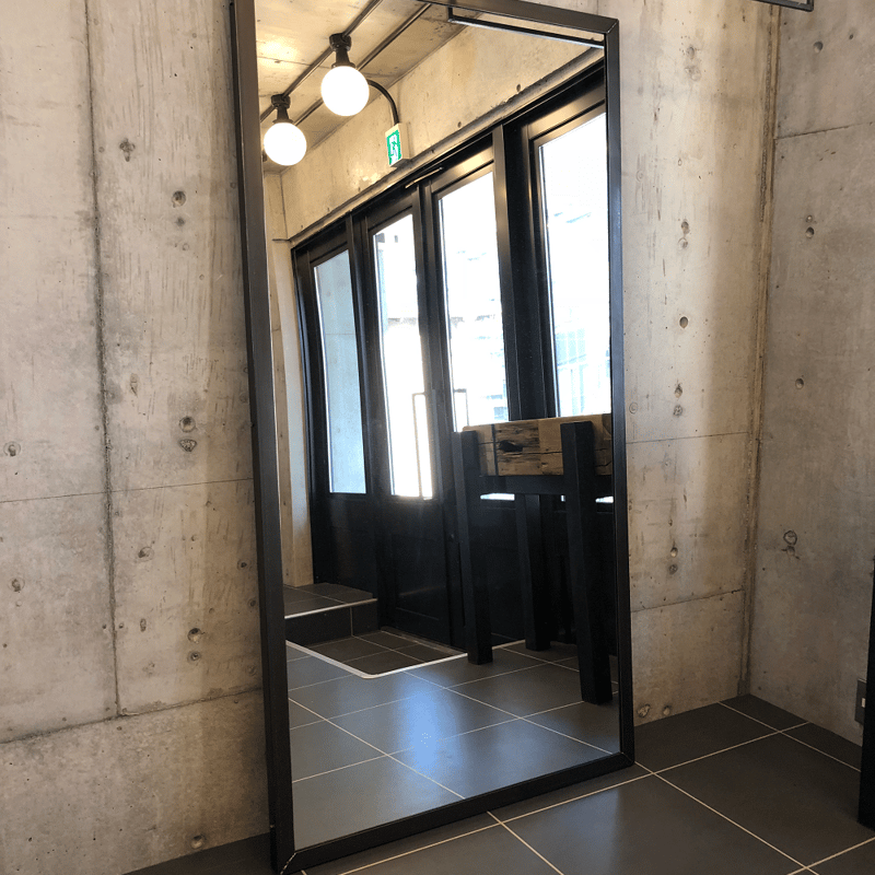 貴重　数量限定 搬入付配送 アイアンフレーム　鏡　姿見　大きな鏡　美容室　ミラー 数量限定 IM-3 アイアンフレーム 鏡 スタンドミラー フルレングス