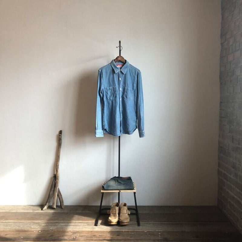 数量限定 F1-IWO-N ハンガーラック アイアン 木製 棚板付