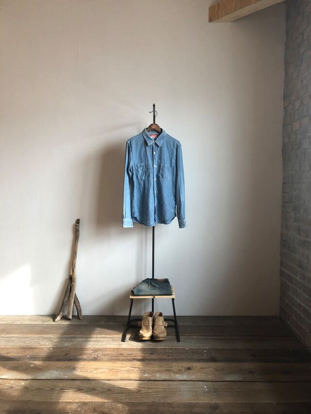 数量限定 F1-IWO-N ハンガーラック アイアン 木製 棚板付