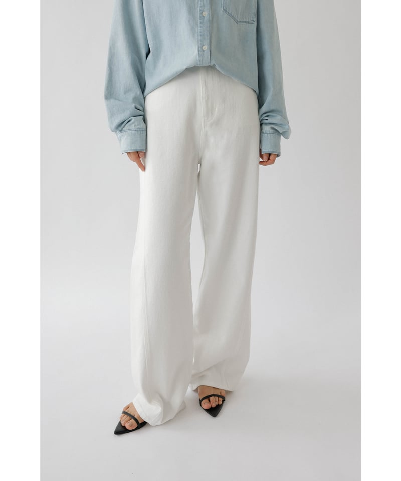 Stitch Wide Jeans _White | Na.e