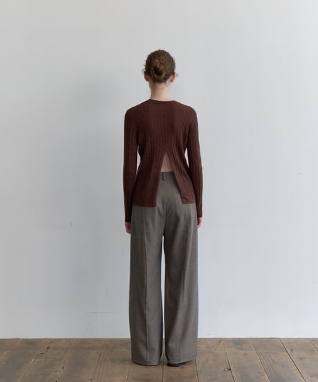 Sheer Back Slit Knit