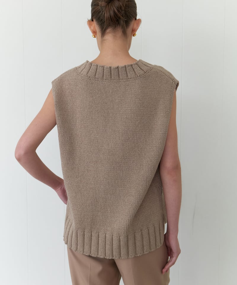 トップス soduk not finished knitting vest not finished knitting vest/gray | soduk | スドークの公式