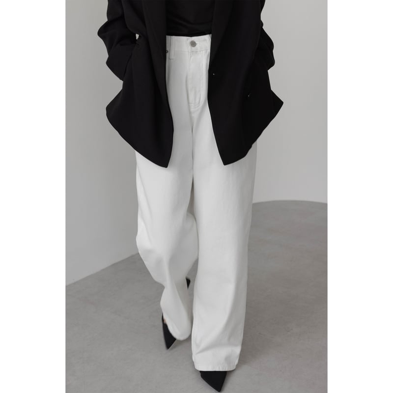 na.e ナエWide Loose Jeans White
