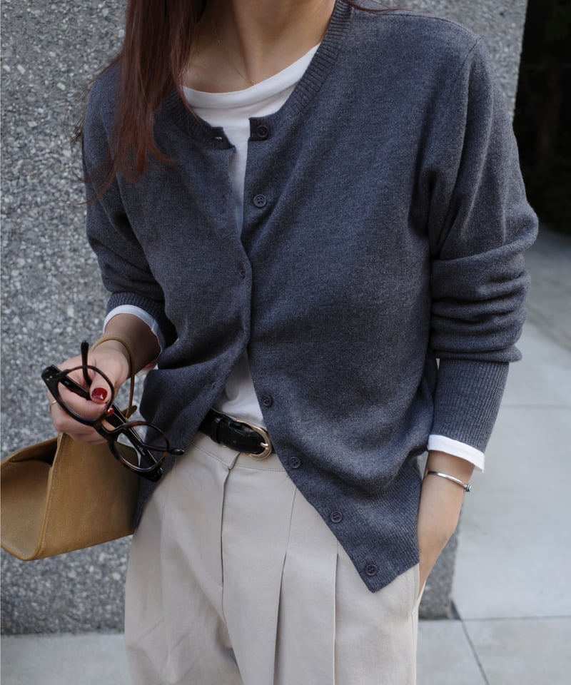 na.e ナエ　Crew Neck Cardigan EVER SERIES】Crew Neck Cardigan | Na.e