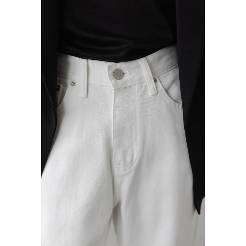 Wide Loose Jeans_White | Na.e