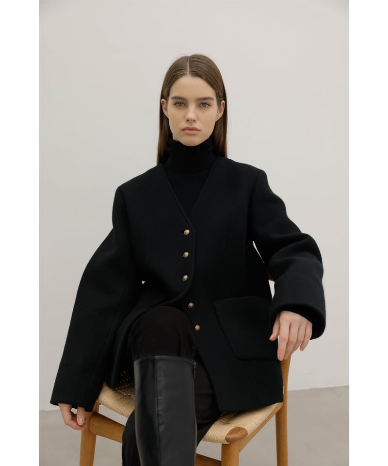 Wool&Cashmere Button Coat | Na.e