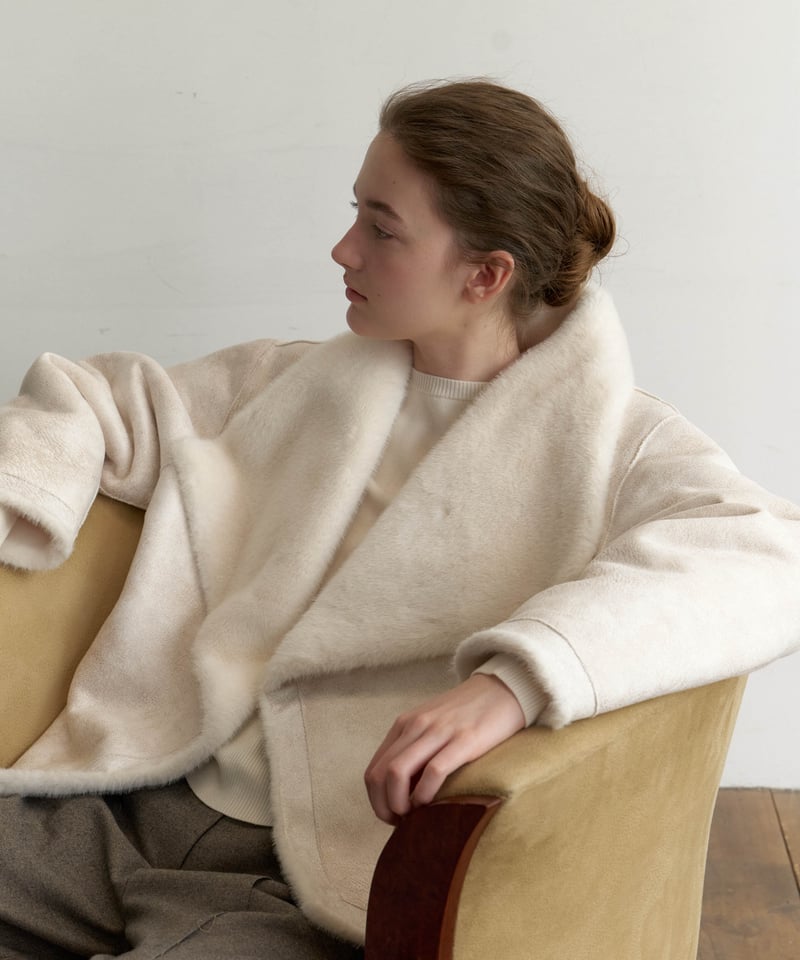 【新品未使用】na.e Reversible Fur Coat_White Limited PRE-ORDER]Reversible Fur Coat_White |