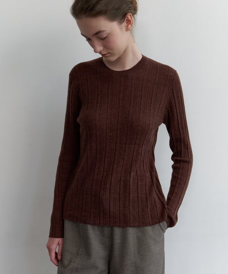 Sheer Back Slit Knit