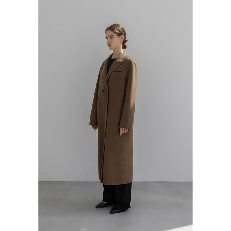 Wool&Cashmere Long Coat_Brown | Na.e 