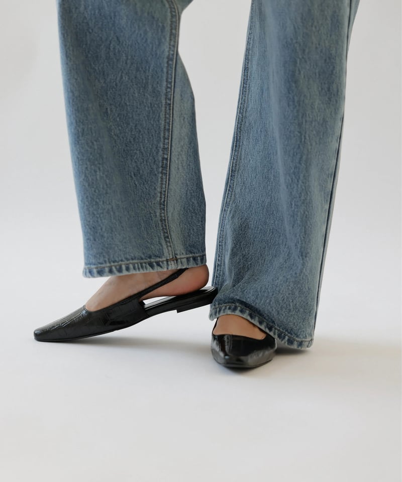 Urban Slingback Flats_Black | Na.e
