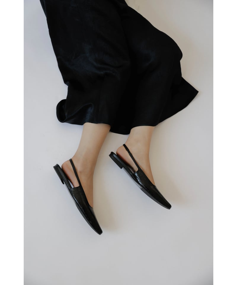 Urban Slingback Flats_Black | Na.e