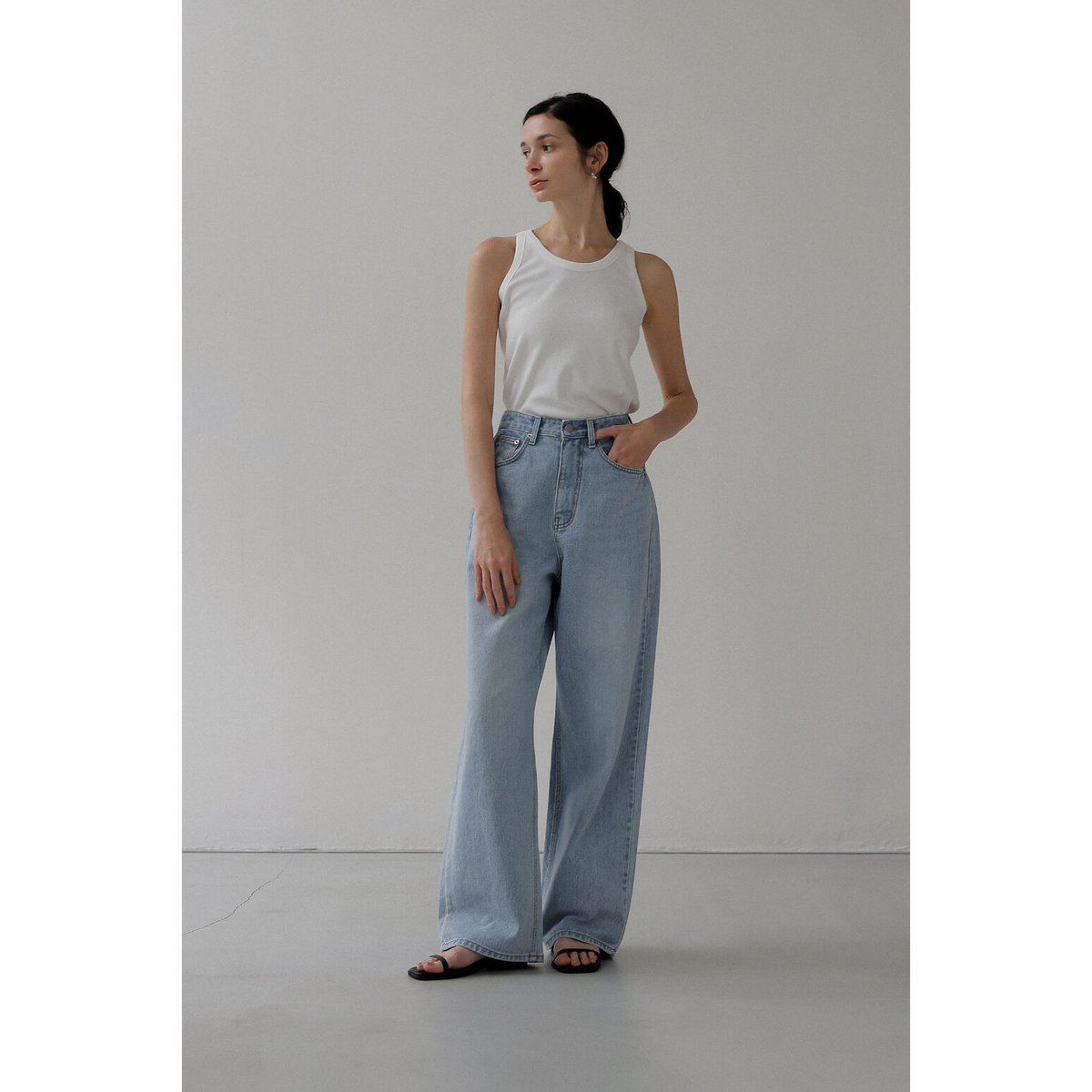 Wide Loose Jeans_Light Blue | Na.e