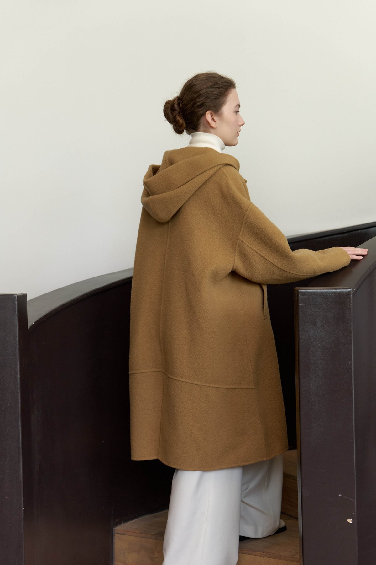 na.e Brushed Wool Hoodie coat ウールコート Brushed Wool Hoodie