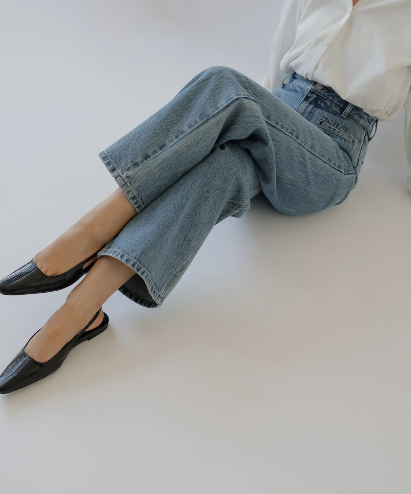 Urban Slingback Flats_Black | Na.e