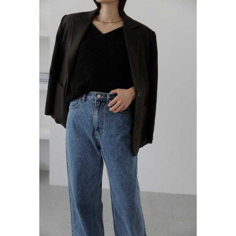 Wide Loose Jeans _Deep Blue | Na.e