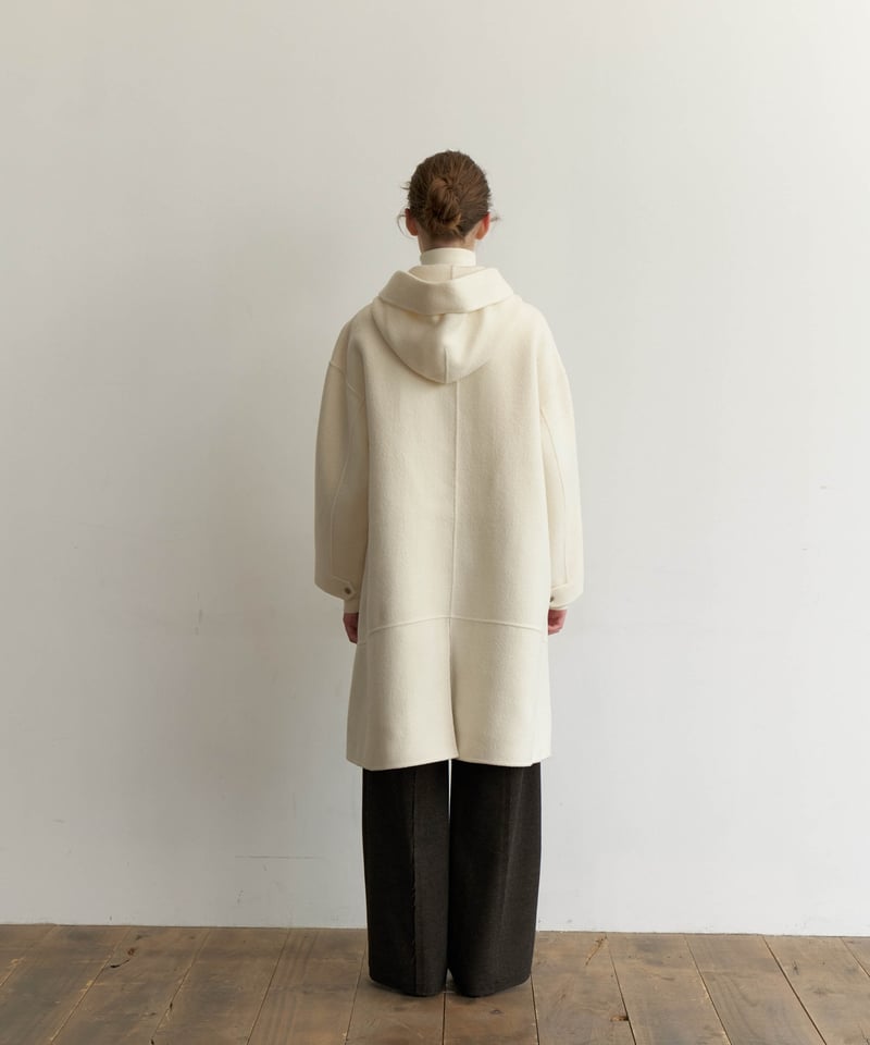 Hoodie Half Coat ホワイト na.e Hoodie Half Coat ホワイトna.e