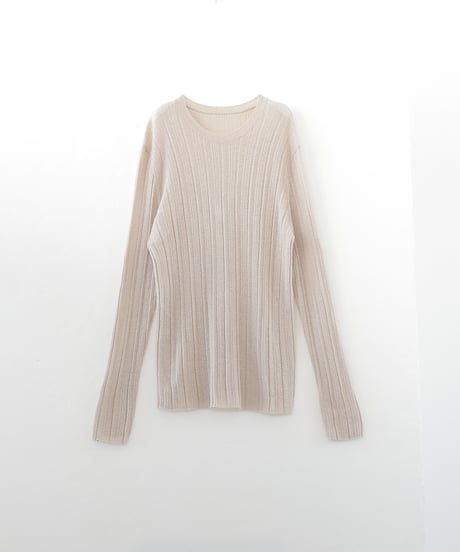 Sheer Back Slit Knit