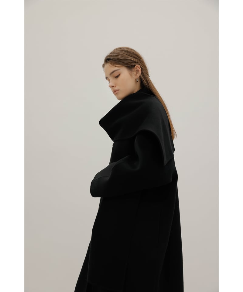 【美品】Na.e Wool&Silk&Cashmere Coat Wool&Silk&Cashmere Coat_Black | Na.e