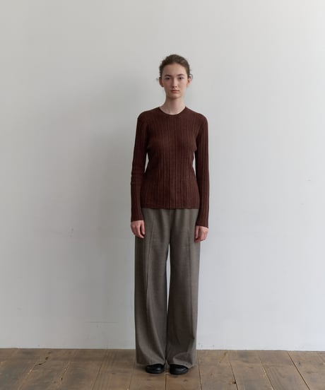 Sheer Back Slit Knit