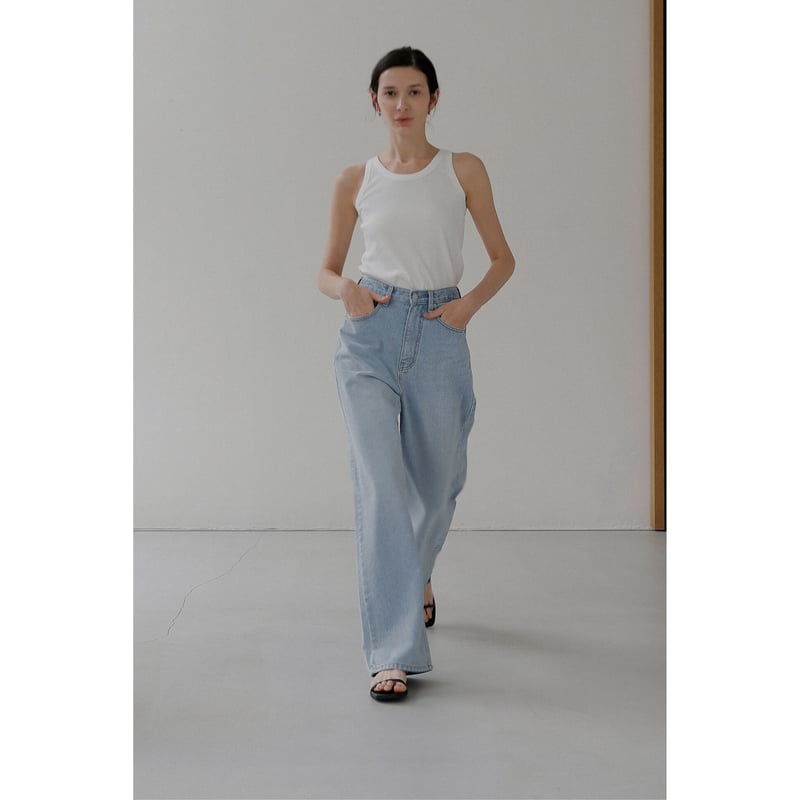 Wide Loose Jeans_Light Blue | Na.e