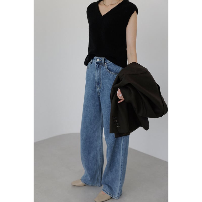 Wide Loose Jeans _Deep Blue | Na.e