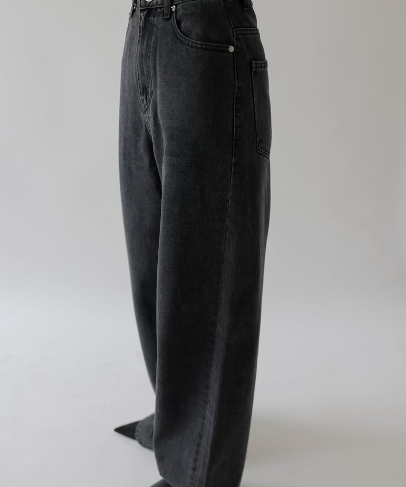 Na.e wide loose jeans ブラック M Wide Loose Jeans_Charcoal | Na.e
