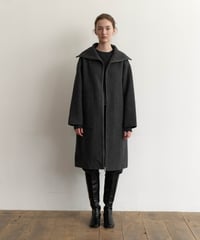 Brushed Wool Hoodie Coat_Camel | Na.e