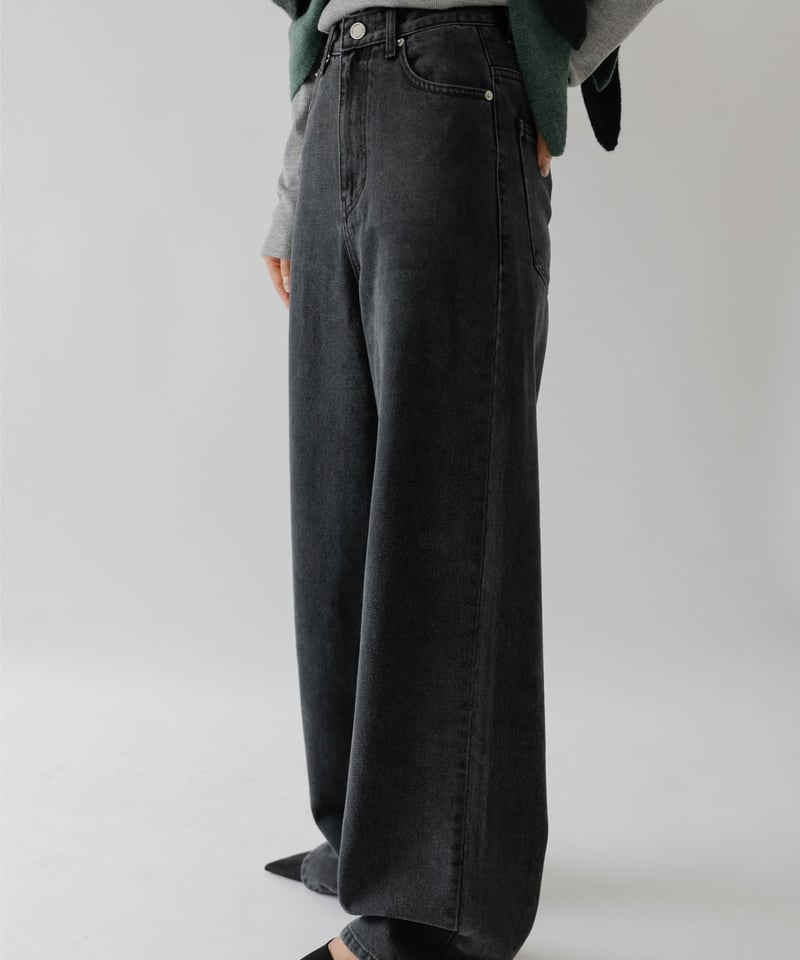 Na.e wide loose jeans ブラック M Wide Loose Jeans_Charcoal | Na.e