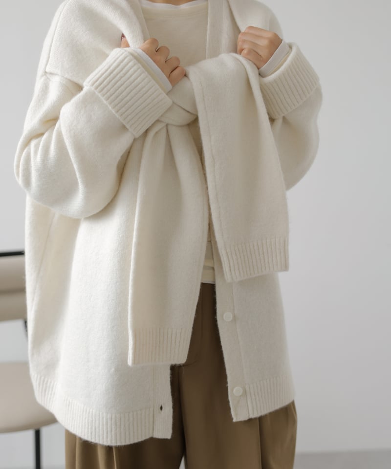 yu-naXSサイズアルパカ毛コートホワイト系 yu-naXSサイズアルパカ毛