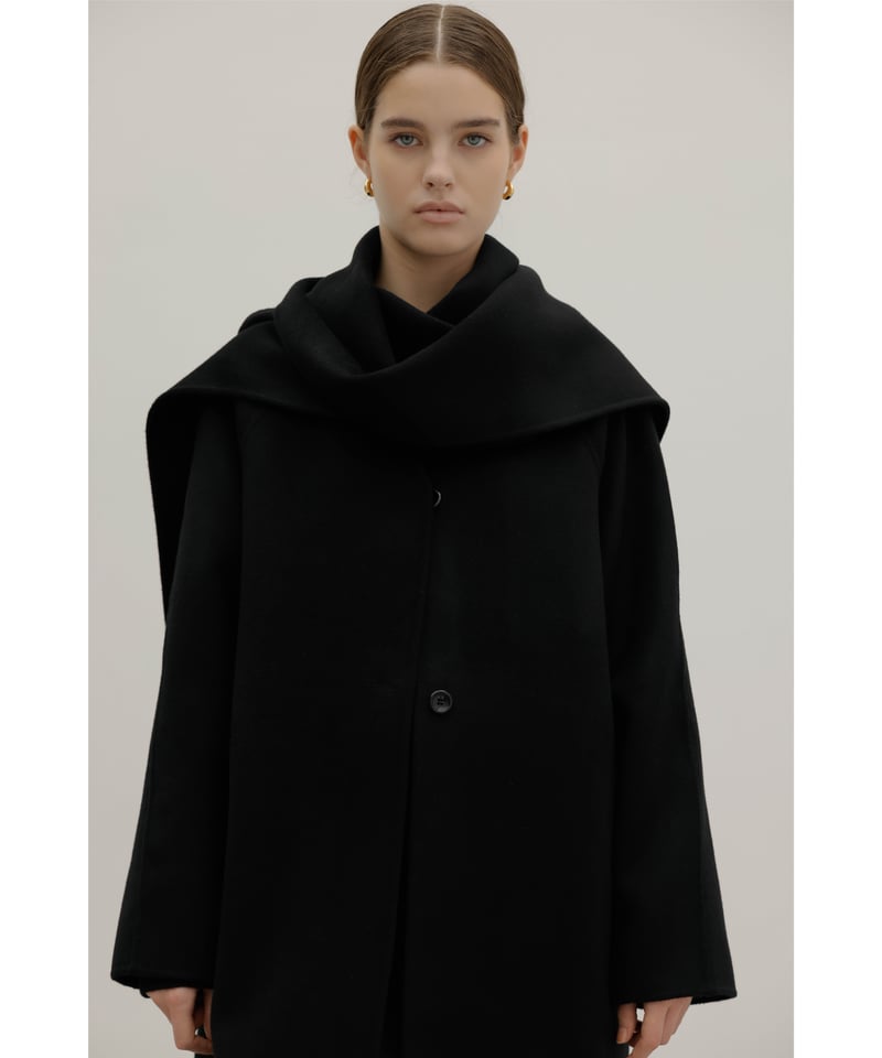Wool&Silk&Cashmere Coat_Black | Na.e