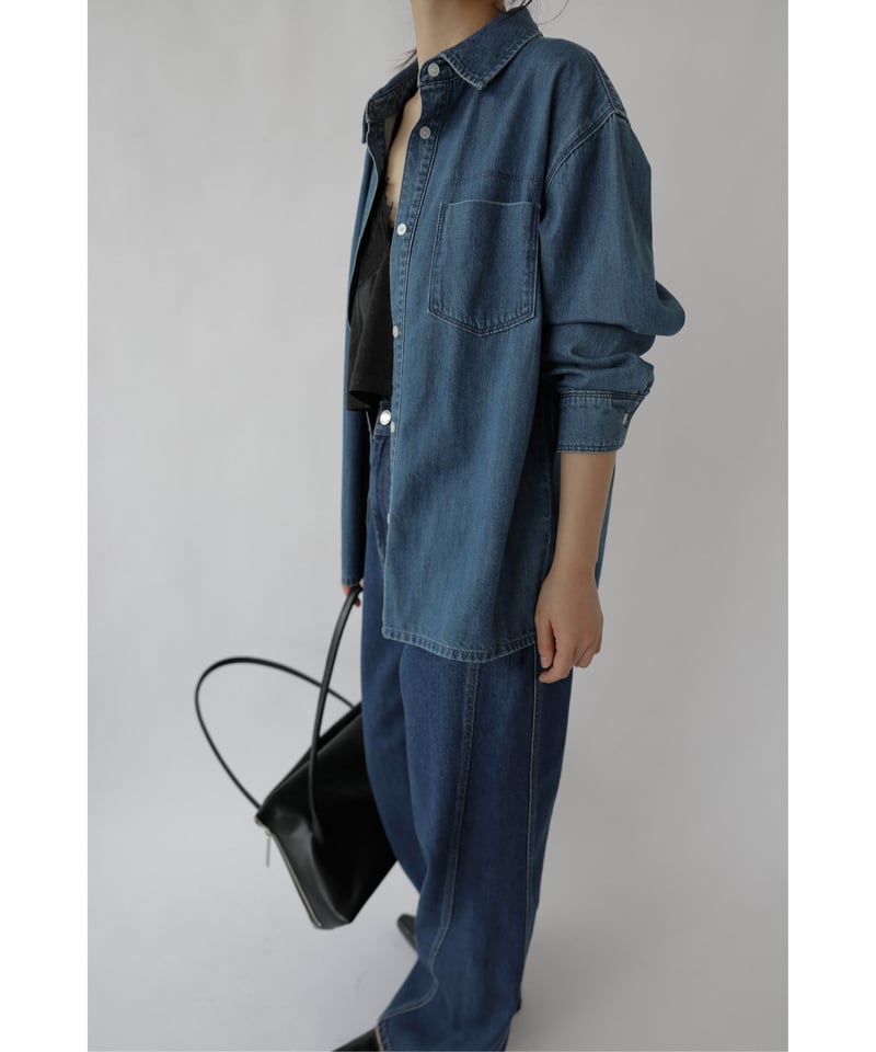 Washing Denim Shirt_Blue | Na.e