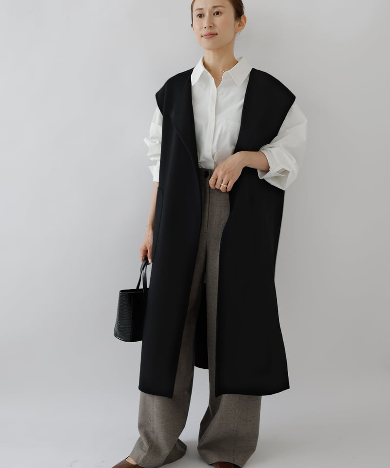 Handmade Wool Gilet_black | Na.e