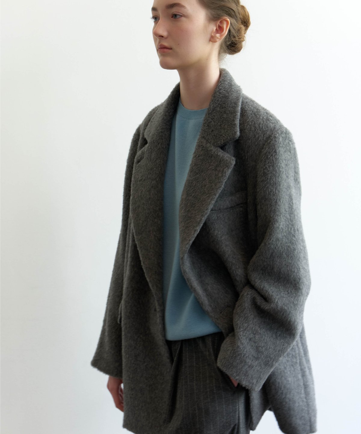 新品タグ付き　na.e Wool Alpaca Shaggy Coat_Gray Wool Alpaca Shaggy Coat_Gray | Na.e