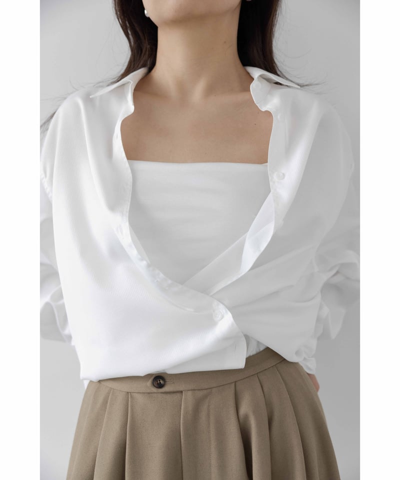 Nae ナエ Silky Camisole ホワイト＆ブラック S Silky Camisole | Na.e