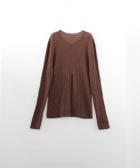 Sheer Back Slit Knit