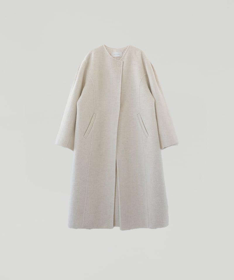 Wool Alpaca Puff Coat_Natural | Na.e