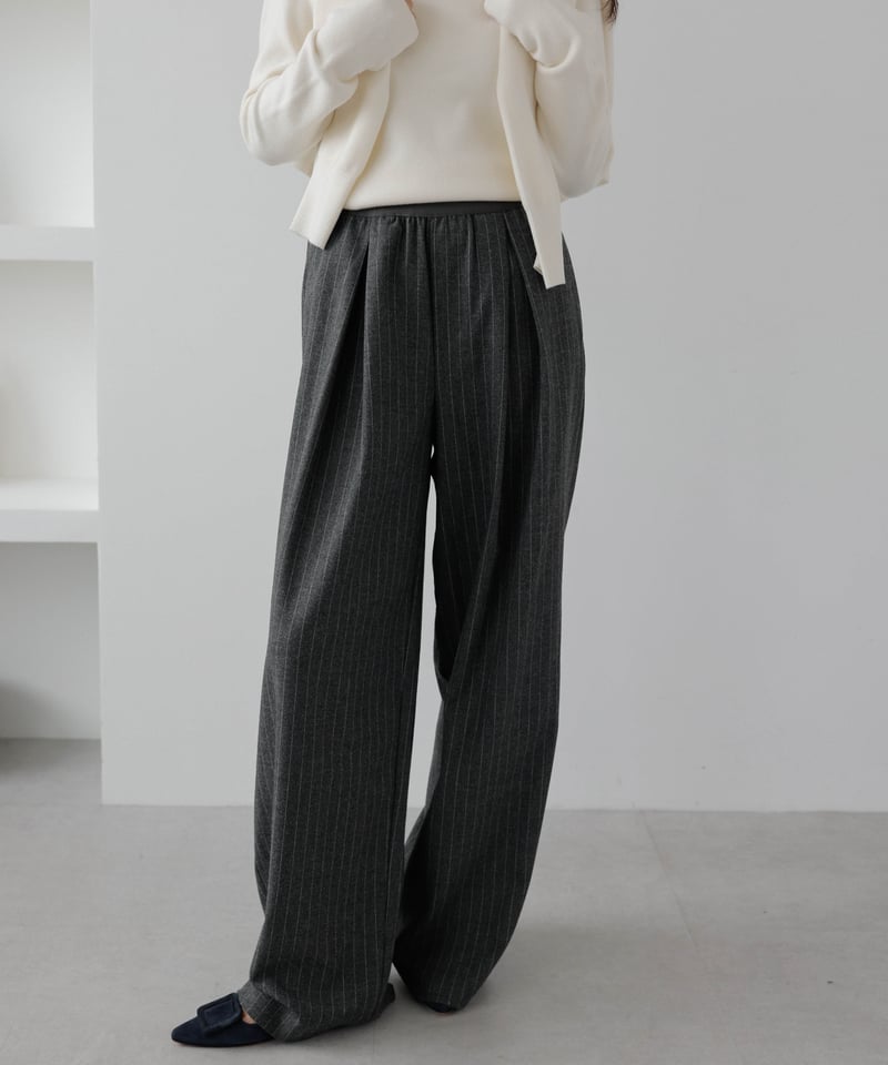 Stripe Easy Tuck Pants | Na.e