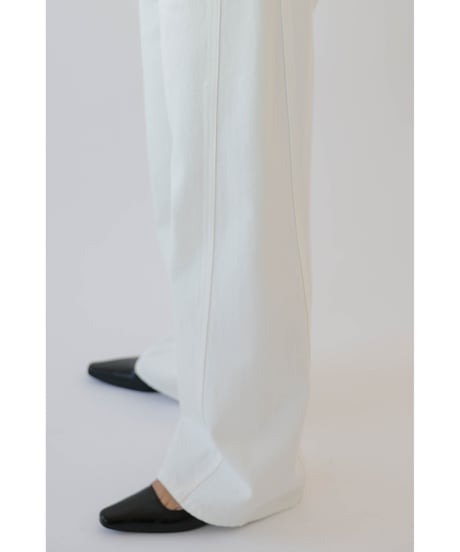 Stitch Wide Jeans _White