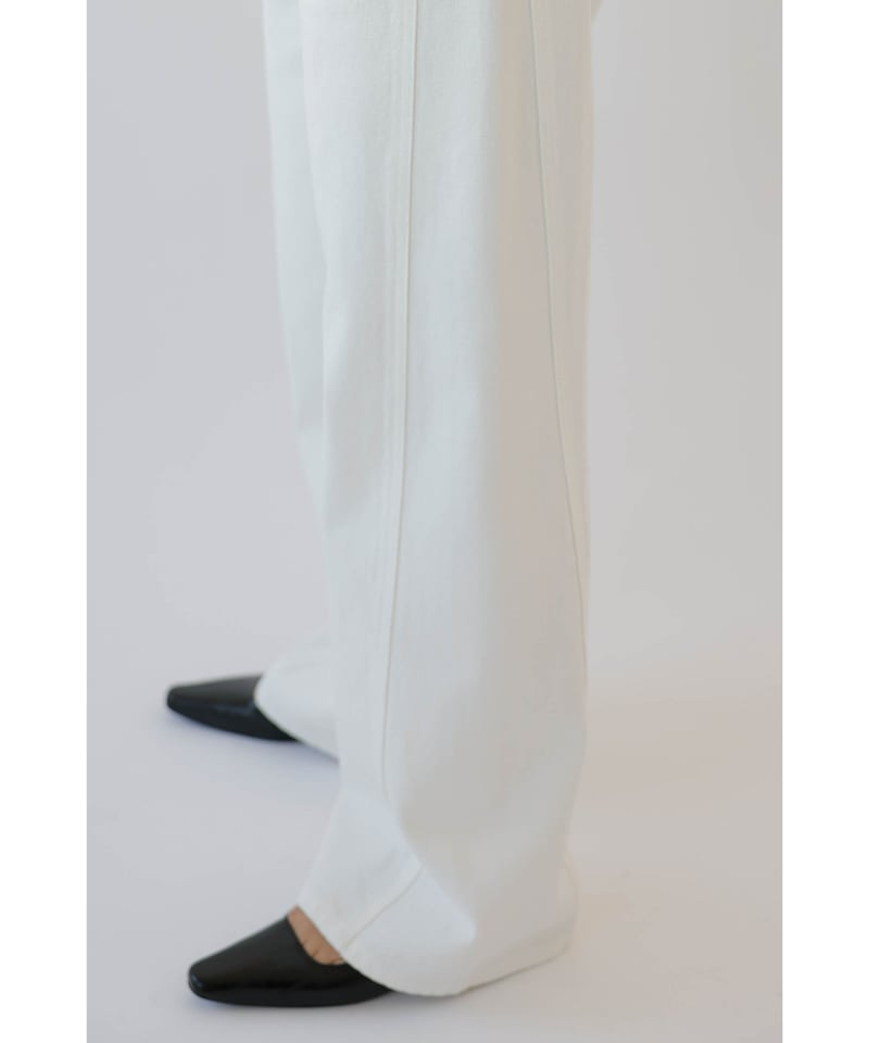 Stitch Wide Jeans _White | Na.e