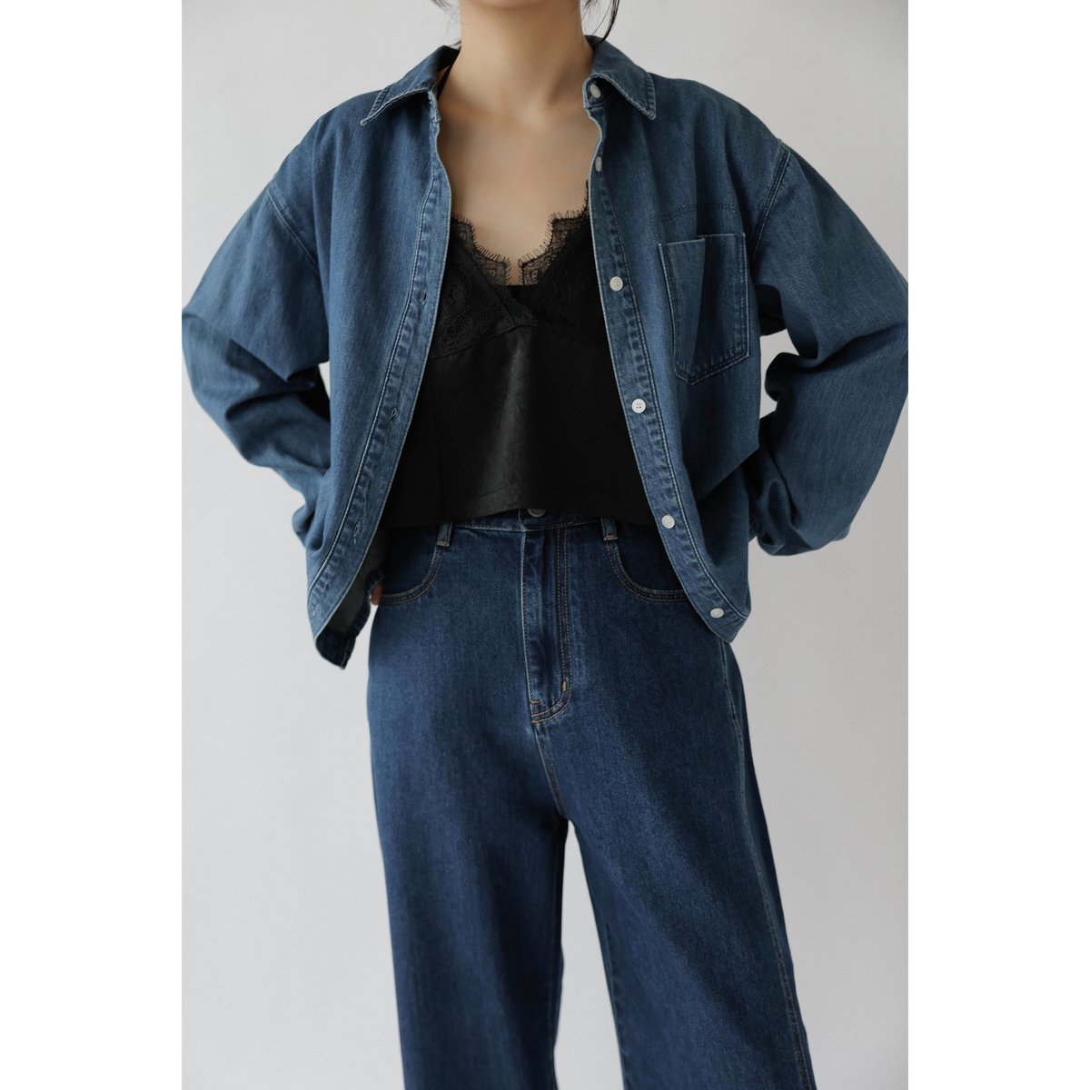 chai♡様　na.e WashingDenimShirt_Light Blue chai♡様 na.e WashingDenimShirt_Light Blue Washing Denim