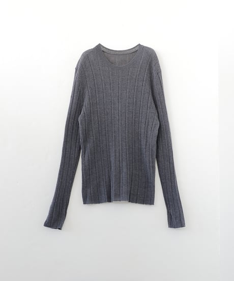 Sheer Back Slit Knit