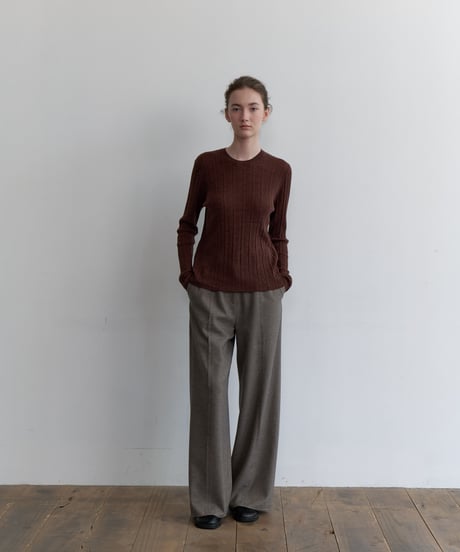 Sheer Back Slit Knit