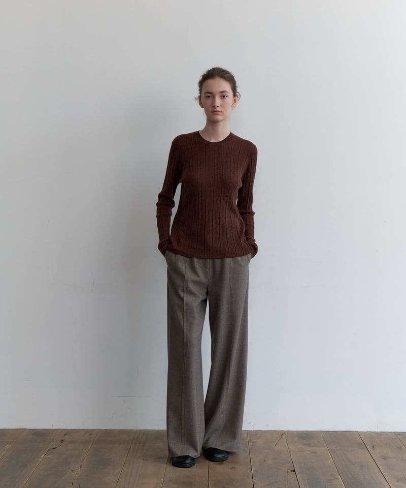 Sheer Back Slit Knit | Na.e