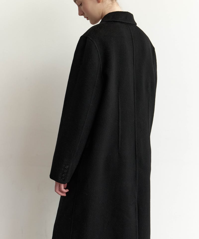 Wool Cashmere Double Coat_Black | Na.e