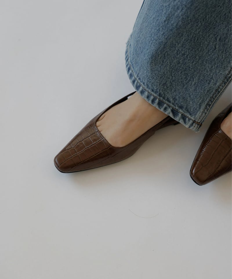 Urban Slingback Flats_Brown | Na.e