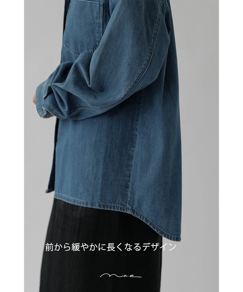おちょやんデニム Washing Denim Shirt_Blue | Na.e