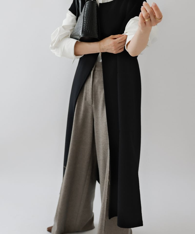 Handmade Wool Gilet_black | Na.e