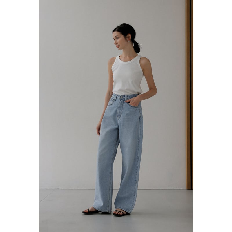 Wide Loose Jeans_Light Blue | Na.e